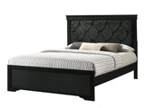 Amalia Black Queen Upholstered Panel Bed - Ornate Home