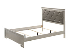 Amalia Silver Full Upholstered Panel Bed - Ornate Home