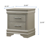 Amalia Silver Upholstered Panel Youth Bedroom Set - Ornate Home