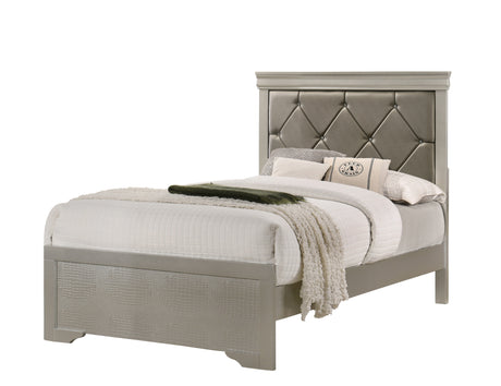 Amalia Silver Upholstered Panel Youth Bedroom Set - Ornate Home