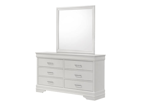 Amalia White Dresser Top Mirror - Ornate Home