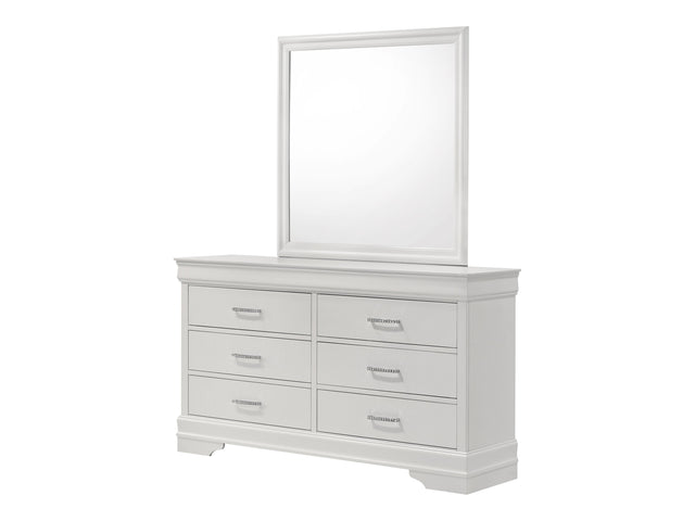 Amalia White Dresser Top Mirror - Ornate Home