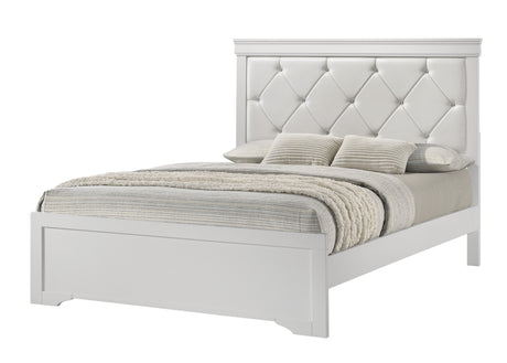 Amalia White Upholstered Panel Bedroom Set - Ornate Home