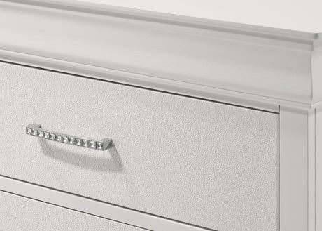 Amalia White Upholstered Panel Bedroom Set - Ornate Home