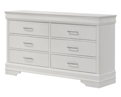 Amalia White Upholstered Panel Bedroom Set - Ornate Home