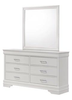 Amalia White Upholstered Panel Bedroom Set - Ornate Home