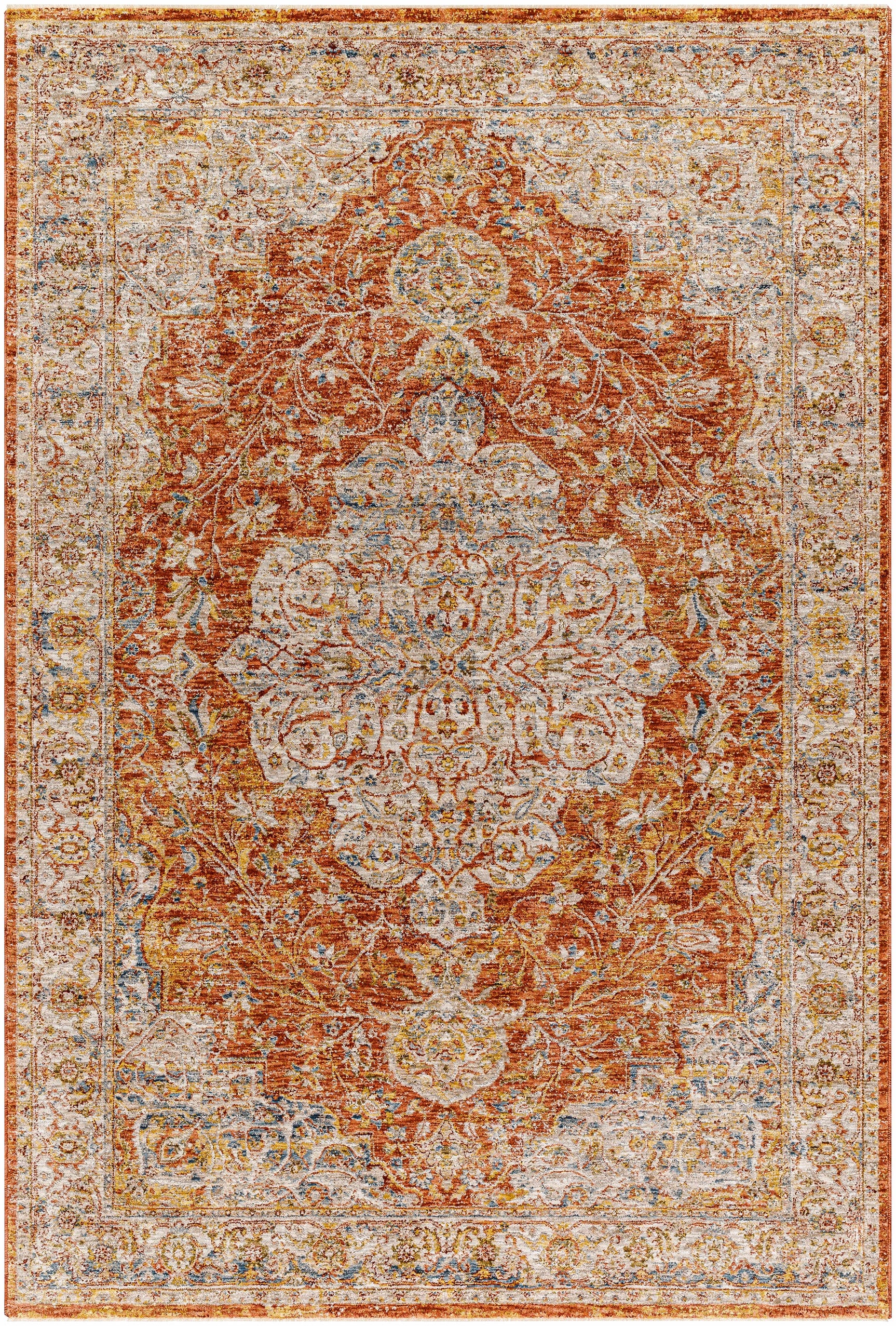 Aman Rust Area Rug - Clearance - Ornate Home