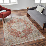 Aman Rust Area Rug - Clearance - Ornate Home