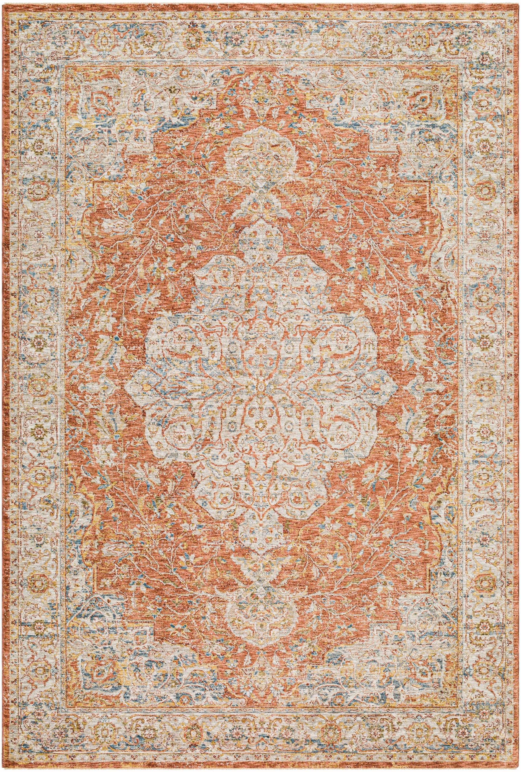 Aman Rust Area Rug - Clearance - Ornate Home