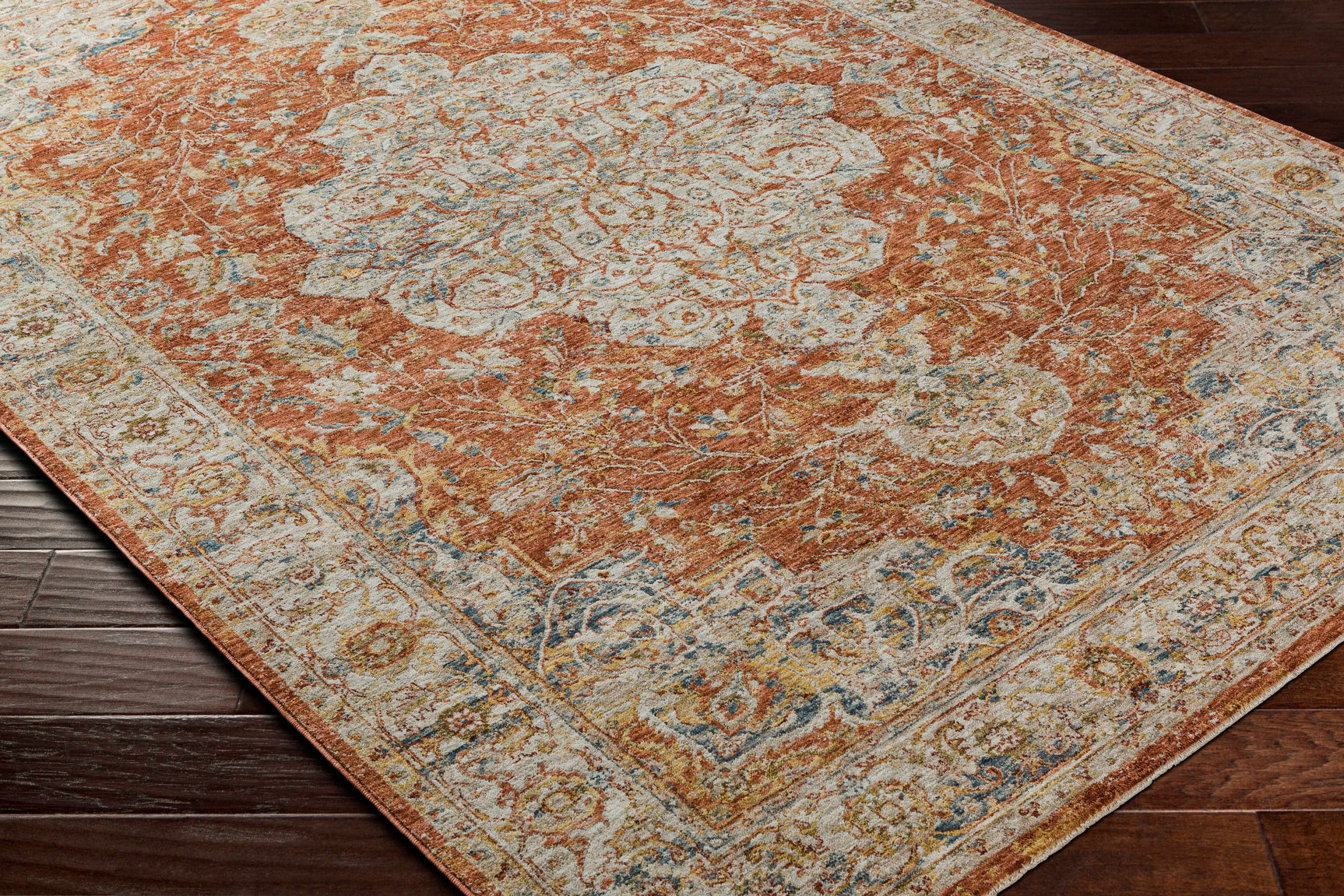 Aman Rust Area Rug - Clearance - Ornate Home