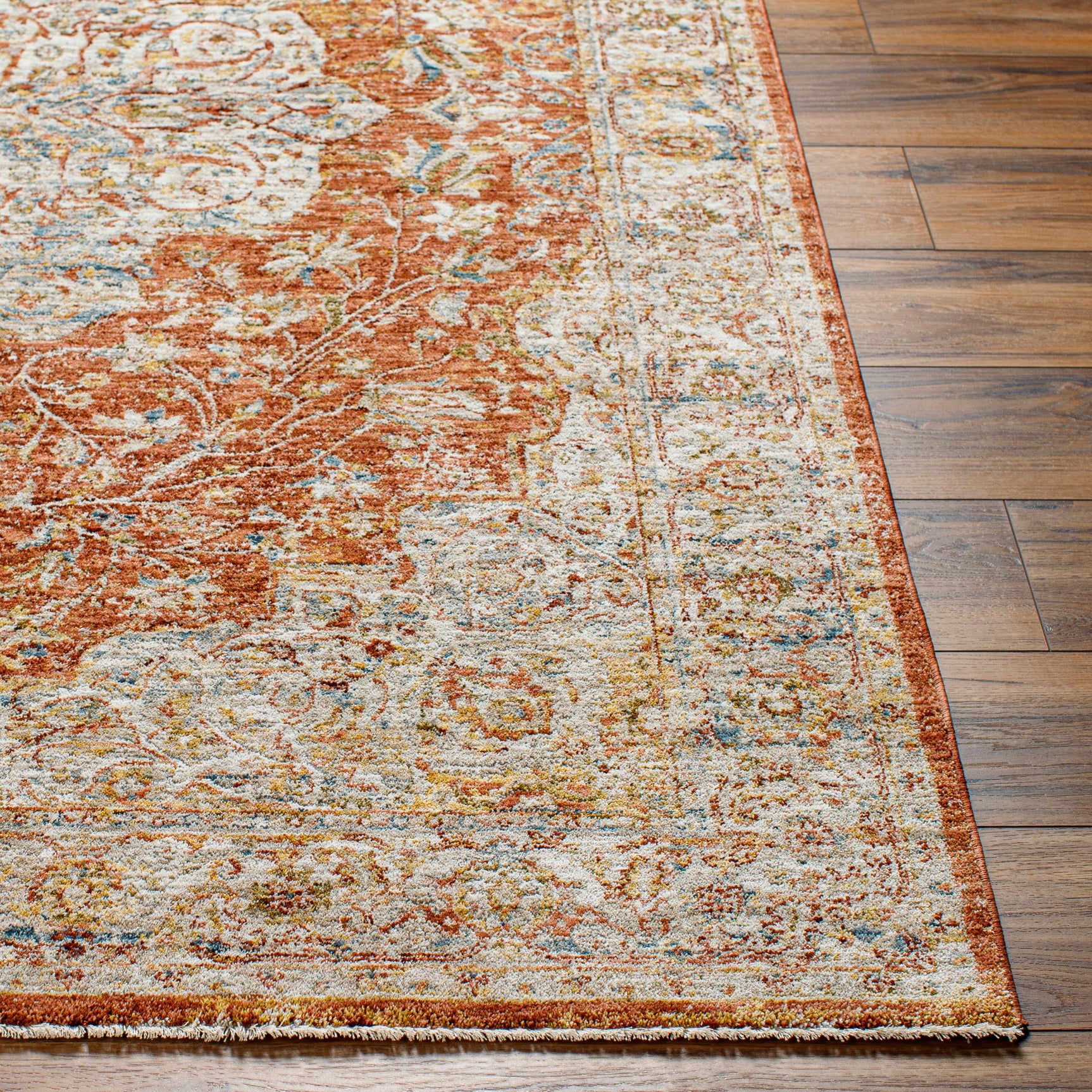 Aman Rust Area Rug - Clearance - Ornate Home