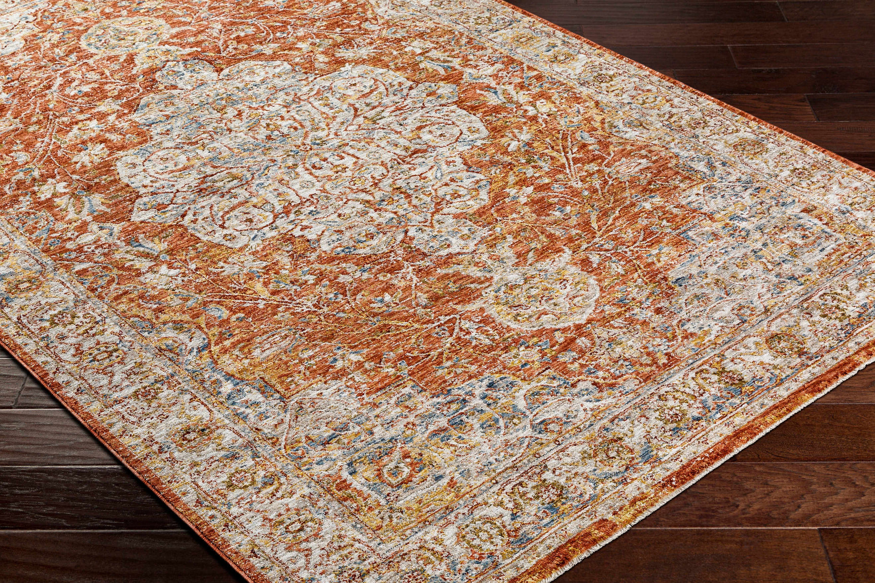 Aman Rust Area Rug - Clearance - Ornate Home