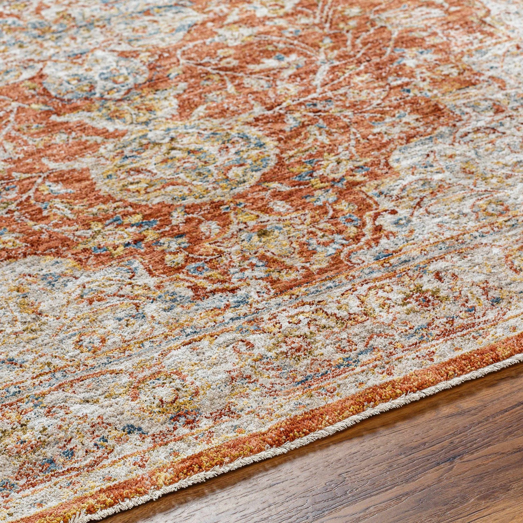 Aman Rust Area Rug - Clearance - Ornate Home