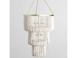 Amanda White Beaded Chandelier - Ornate Home