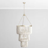 Amanda White Beaded Chandelier - Ornate Home