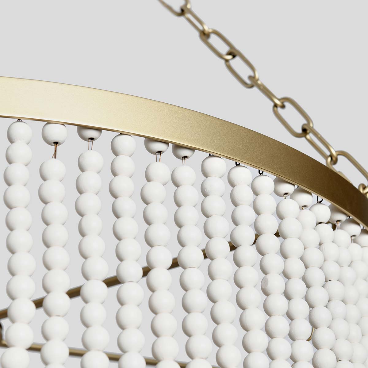 Amanda White Beaded Chandelier - Ornate Home