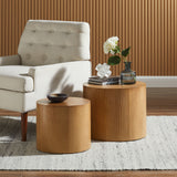 Amani Natural Round Nesting Coffee Tables (Set of 2) - Ornate Home
