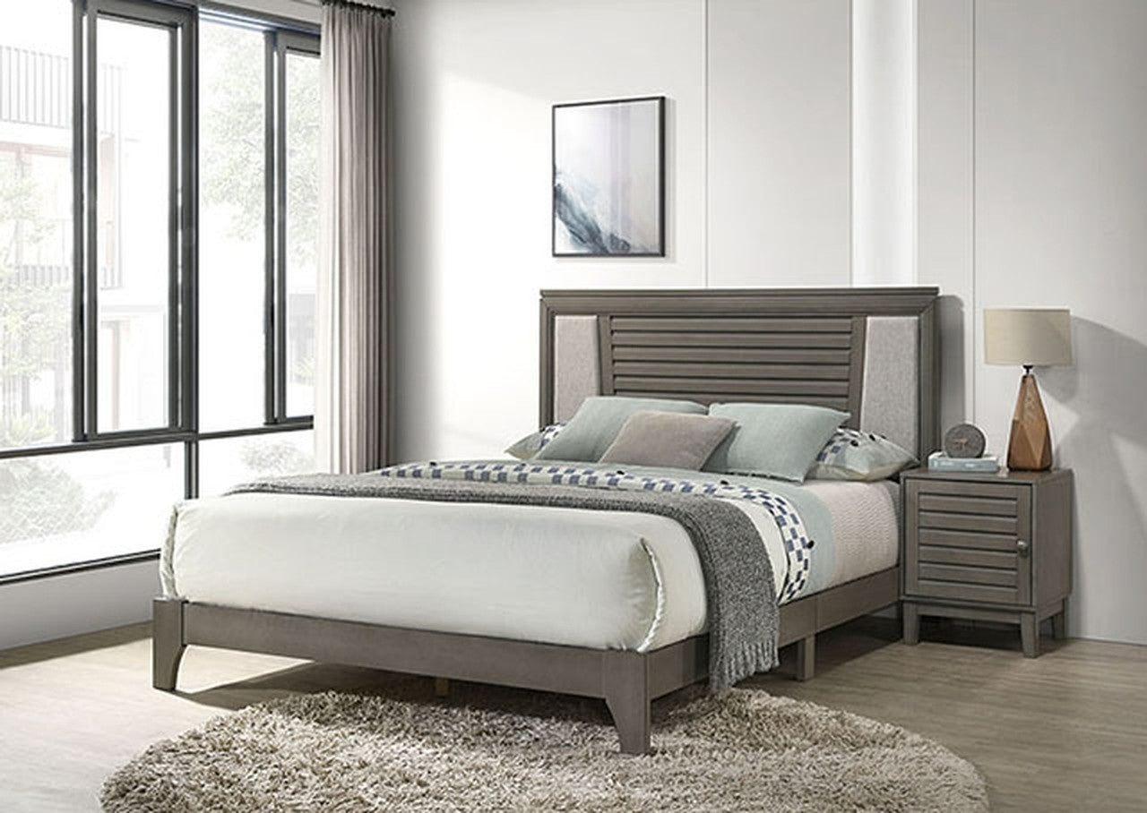 Amar Gray Queen Bed - Ornate Home