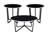 Amara Black 3-Piece Pack Occasional Set - Ornate Home