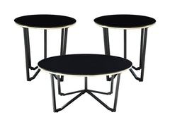 Amara Black 3-Piece Pack Occasional Set - Ornate Home