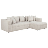 Amara Ivory 2-Piece Upholstered Sectional Sofa - Ornate Home