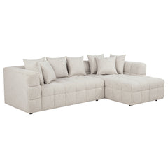 Amara Ivory 2-Piece Upholstered Sectional Sofa - Ornate Home
