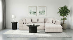 Amara Ivory 2-Piece Upholstered Sectional Sofa - Ornate Home
