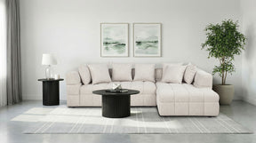 Amara Ivory 2-Piece Upholstered Sectional Sofa - Ornate Home