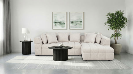 Amara Ivory 2-Piece Upholstered Sectional Sofa - Ornate Home