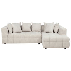 Amara Ivory 2-Piece Upholstered Sectional Sofa - Ornate Home