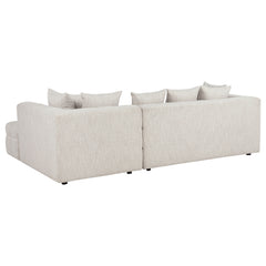 Amara Ivory 2-Piece Upholstered Sectional Sofa - Ornate Home