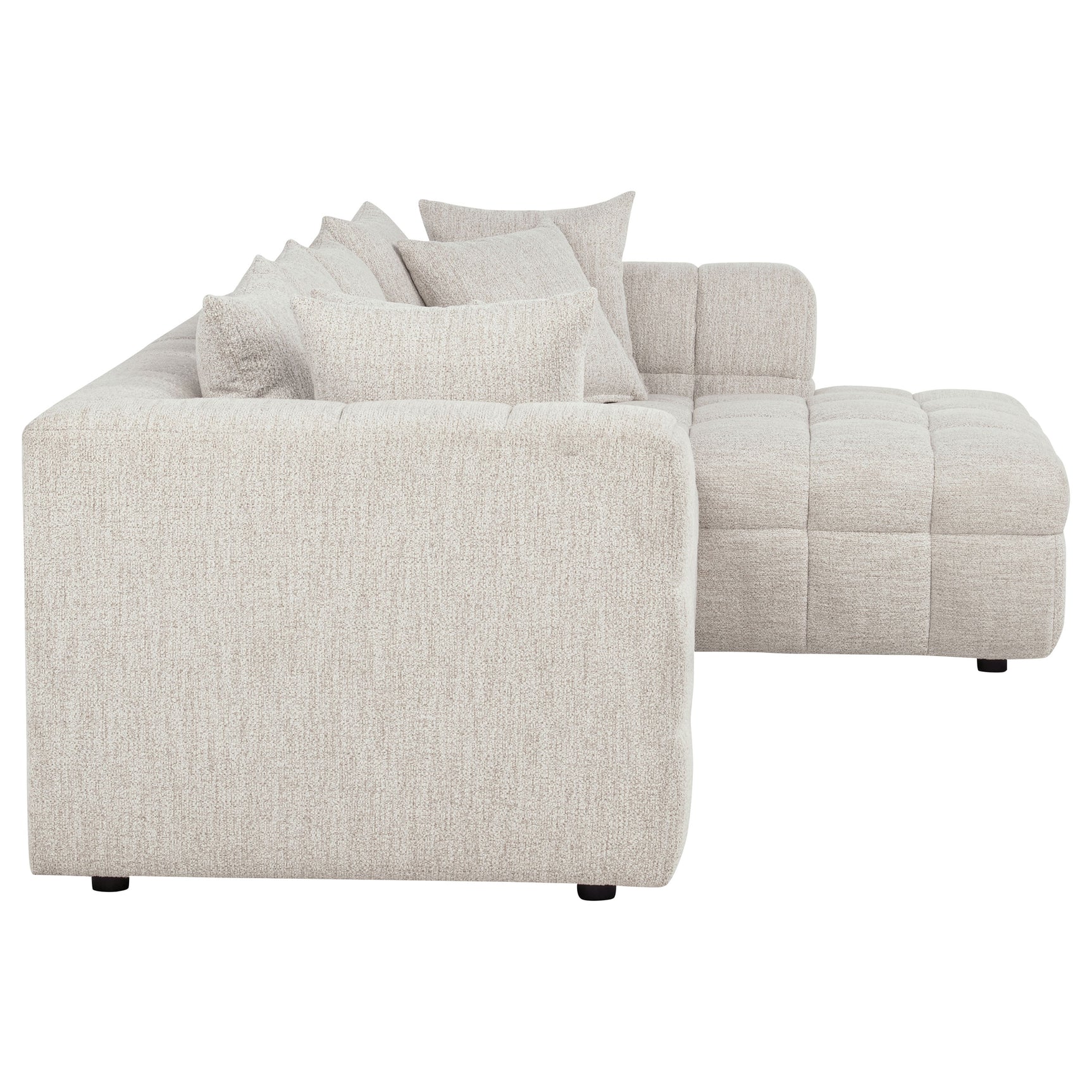 Amara Ivory 2-Piece Upholstered Sectional Sofa - Ornate Home