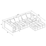 Amara Ivory 2-Piece Upholstered Sectional Sofa - Ornate Home