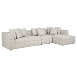 Amara Ivory 3-Piece Upholstered Sectional Sofa - Ornate Home