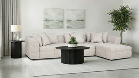 Amara Ivory 3-Piece Upholstered Sectional Sofa - Ornate Home