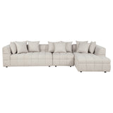 Amara Ivory 3-Piece Upholstered Sectional Sofa - Ornate Home