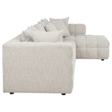 Amara Ivory 3-Piece Upholstered Sectional Sofa - Ornate Home