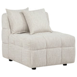 Amara Ivory 3-Piece Upholstered Sectional Sofa - Ornate Home