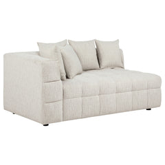 Amara Ivory 3-Piece Upholstered Sectional Sofa - Ornate Home