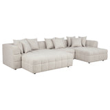 Amara Ivory 4-Piece Upholstered Sectional Sofa - Ornate Home
