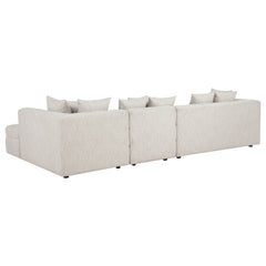 Amara Ivory 4-Piece Upholstered Sectional Sofa - Ornate Home