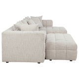 Amara Ivory 4-Piece Upholstered Sectional Sofa - Ornate Home