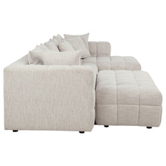 Amara Ivory 4-Piece Upholstered Sectional Sofa - Ornate Home