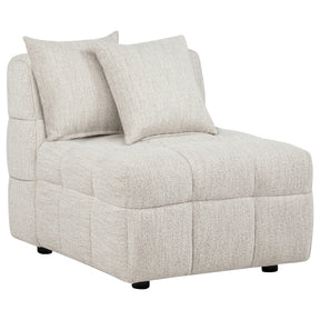 Amara Ivory Upholstered Armless Chair - Ornate Home
