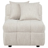 Amara Ivory Upholstered Armless Chair - Ornate Home