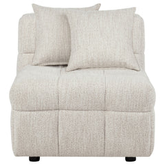 Amara Ivory Upholstered Armless Chair - Ornate Home