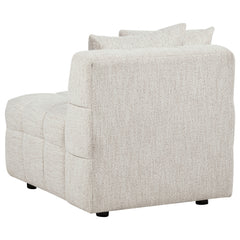 Amara Ivory Upholstered Armless Chair - Ornate Home