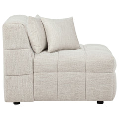Amara Ivory Upholstered Armless Chair - Ornate Home