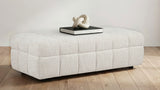 Amara Ivory Upholstered Ottoman - Ornate Home