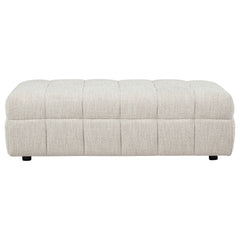 Amara Ivory Upholstered Ottoman - Ornate Home